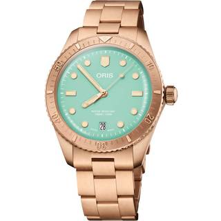 ORIS Divers 65 Bronze Cotton Candy, grøn med lænke -38mm