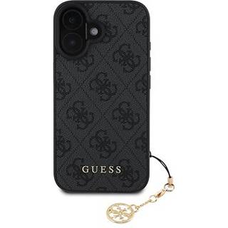 iPhone 16 Guess 4G Charms Collection Hybrid Cover - Grå
