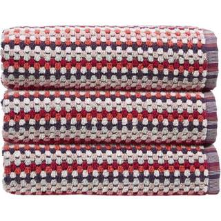 Christy Christy Berry Red Carnaby Stripe Turkish Cotton Towel