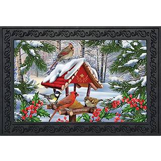 Briarwood Lane samlet vinterdørmat Cardinals Birdfeeder Indoor Outdoor 30 """" X 18 """"