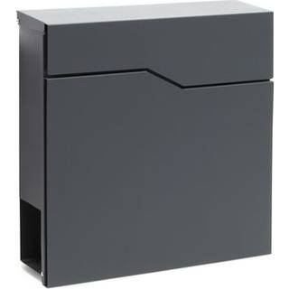 Postkasse Antracitgrå - Galvaniseret stål - 370x105x370 mm (inkl. 2 nøgler)