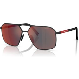 Prada Linea Rossa Mand PS A50S DG008F Solbriller Metal Sort Grå Geometrisk Spejlet