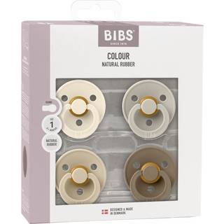 BIBS Colour Latex Rund Ivory/Sand/Vanilla/Dark Oak 4 pak - Flere størrelser