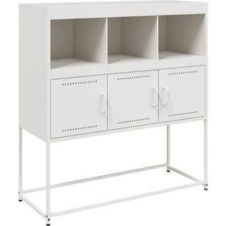 skænk 100,5x39x107 cm stål hvid