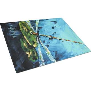 Caroline's Treasures MW1196LCB GG's Dragonfly Glass Cutting Board Stor dekorativt tempereret glas Køkkenskæring og serveringsplade Stor i stor st
