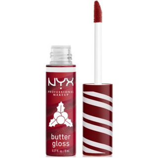 NYX Professional Makeup Holiday Butter Gloss Læbeglans Skygge 04 Holly Berry Swirl 8 ml - 8 ml
