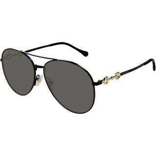 Gucci Kvinde GG1698S 001 Solbriller Metal Sort Grå Pilot
