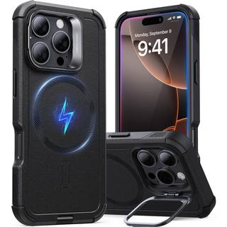 ESR til iPhone 16 Pro-sag med stand 23ft Military-klasse Drop Protection Heavy Duty Magnetic Phone Case kompatibel med MagSafe tilbehør Cyber ??S