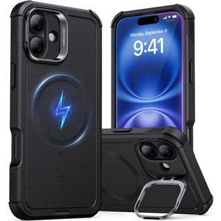 ESR Cyber Armor Cover Kickstand HaloLock MagSafe iPhone 16 Black