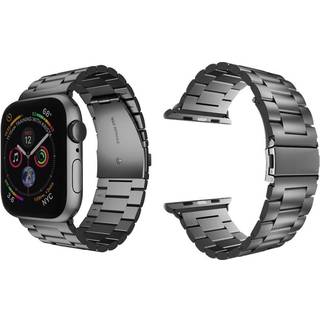 Lippa Apple Watch (38/40/SE/41/42mm) Rem i Rustfri Stål - Sort
