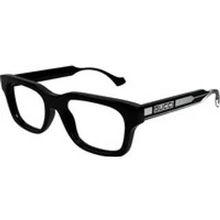 Gucci Mand GG1731O 001 Optiske stel Acetat Sort Transparent Firkantet