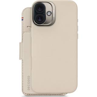 Decoded aftagelig tegnebog (iPhone 16 Plus) - Beige