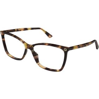 Gucci Kvinde GG0025O 014 Optiske stel Acetat Havana Transparent Cat Eye