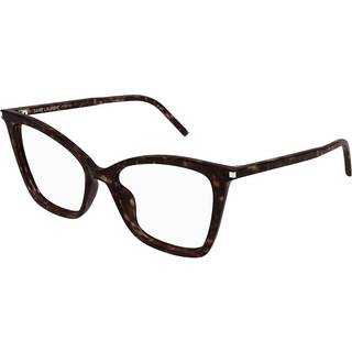 SAINT LAURENT Kvinde SAINT LAURENT SL 386 013 Optiske stel Acetat Havana Transparent Cat Eye