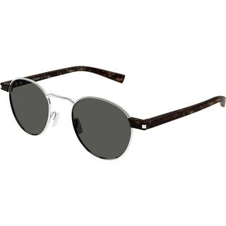 SAINT LAURENT Mand SL 707 001 Solbriller Metal Sølv Grå Rund