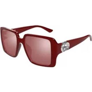 Gucci Kvinde GG1692S 005 Solbriller Injiceret Bordeaux Rød Firkantet