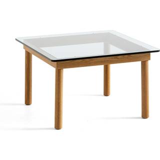 HAY Kofi Sofabord 140x50 WB. Lacq. Solid Oak & Clear Glass