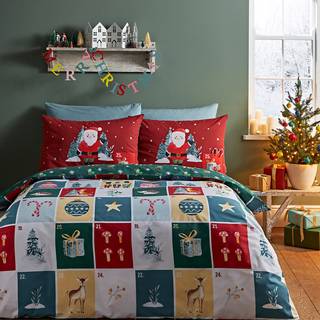 Catherine Lansfield Catherine Lansfield Red Christmas Advent Calendar Duvet Cover Set