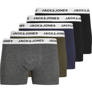 Jack & Jones JACBASIC WHITE WB TRUNKS 5 PACK NOOS Forest Night