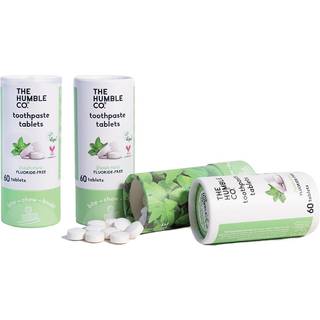 The Humble Co. Mint tandpasta tabletter Fluor-fri 3pk - Antikavitet fluoridfri tandpasta tandpasta tabletter med naturlige ingredienser Tandlgeu