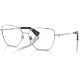 Burberry Kvinde BE1390 1005 Optiske stel Stål Sølv Transparent Cat Eye Normal