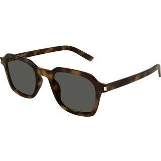 SAINT LAURENT Unisex SL 715 SLIM 003 Solbriller Acetat Havana Grå Firkantet Normal