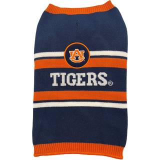 NCAA AUBURN TIGERS HUND SWEATER STØRRELSE STOR. Varm og hyggelig striket kæledyr sweater med NCAA Team Logo Bedste hvalpekweater til store og små