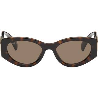 Gucci Kvinde GG1691S 002 Solbriller Injiceret Havana Brun Cat Eye