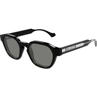 Gucci Mand GG1730S 001 Solbriller Injiceret Sort Grå Rund
