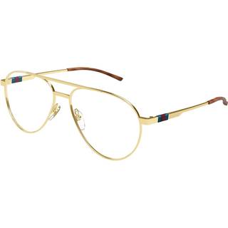 Gucci Mand GG1679O 002 Vista -rammer Metal Guld Transparent Pilot
