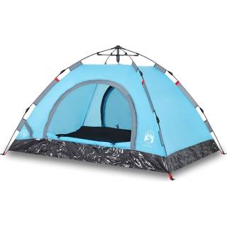 4-personers campingtelt quick-release mørklægning hvid
