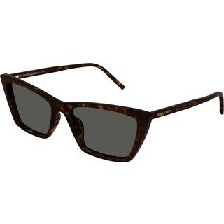 SAINT LAURENT Kvinde SL 737 MICA THIN 002 Solbriller Acetat Havana Grå Firkantet