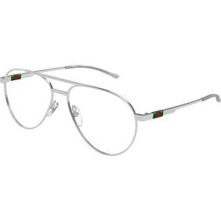 Gucci Mand GG1679O 001 Vista -rammer Metal Sølv Transparent Pilot