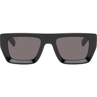Gucci Unisex GG1723S 001 Solbriller Injiceret Sort Grå Firkantet