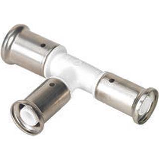 Henco pres tee PVDF reduceret - 2 afgreninger 26 x 16 x 20 mm