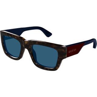 Gucci Mand GG1668S 002 Solbriller Acetat Havana Blå Firkantet