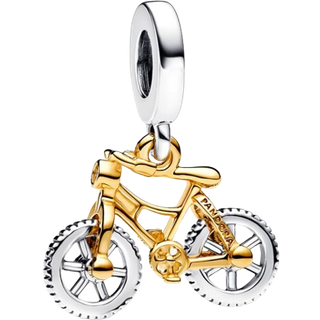 Pandora Two-tone Spinning Wheels Bicycle Dangle Charm - Gold