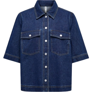 ONLY dame skjorte ONLBELLE - Dark Blue Denim - M