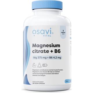 Osavi - Magnesium Citrate + B6, 375mg + 4.2mg - 180 vcaps