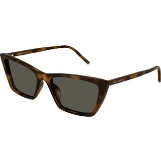 SAINT LAURENT Kvinde SL 737 MICA THIN 003 Solbriller Acetat Havana Grå Firkantet