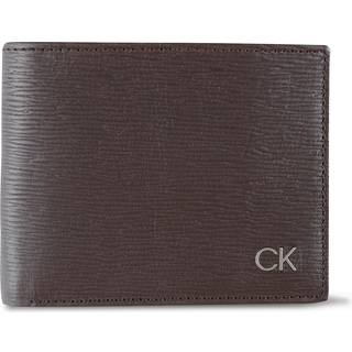 Calvin Klein Herre RFID-læder Minimalistisk Bifold-lommebog - Brun River Print