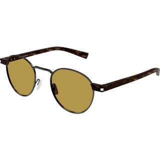 SAINT LAURENT Mand SL 707 003 Solbriller Metal Ruthenium Brun Rund