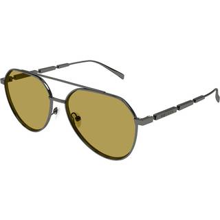 Alexander McQueen Mand AM0478S 003 Solbriller Metal Ruthenium Grøn Pilot