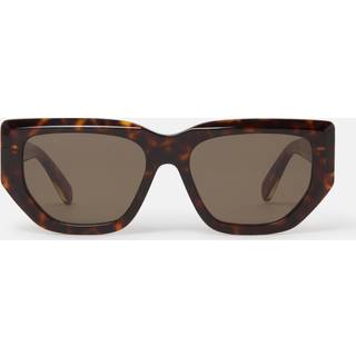 Stella McCartney - Logo Cat-Eye Sunglasses, Woman, Glossy havana and gold