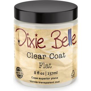 Dixie Belle Paint Company | Flat Clear Coat (8oz) | Mjuk matt finish Polyacrylic Topcoat | Kritvänlig möbler färg finish
