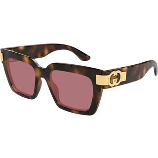 Gucci Kvinde Gucci GG1689S 002 Solbriller Injiceret Havana Violet Cat Eye