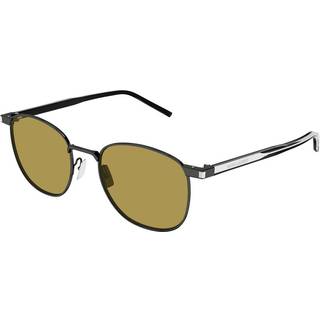 SAINT LAURENT Unisex SAINT LAURENT SL 747 004 Solbriller Metal Ruthenium Brun Rund