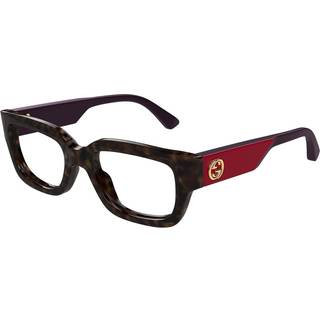 Gucci Kvinde Gucci GG1666O 004 Optiske stel Acetat Havana Transparent Cat Eye
