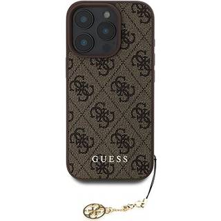 iPhone 16 Pro Guess 4G Charms Collection Hybrid Cover - Brun