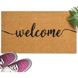 Velkomstdørmåtte 30x17 tommer script tyk velkomstmåt udendørs velkomst udendørs frontdør indgang tyk skridsik
